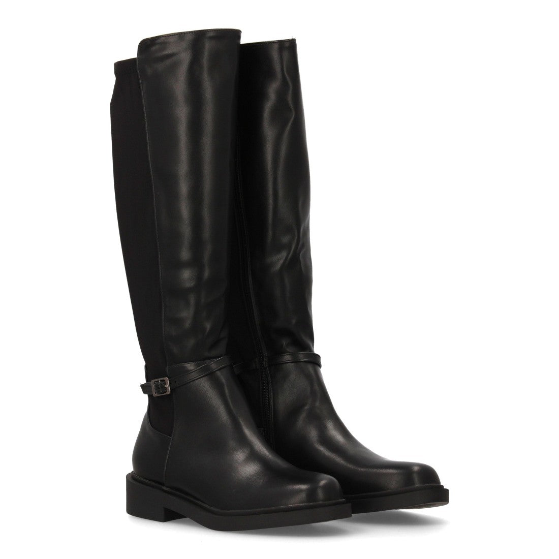 Elegante schwarze Stiefel mit Absatz