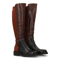 Elegante Stiefel mit Schlangenmuster und Absatz