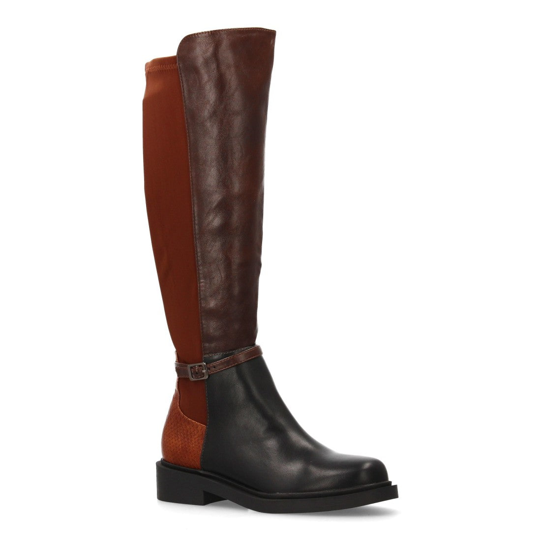 Elegante Stiefel mit Schlangenmuster und Absatz