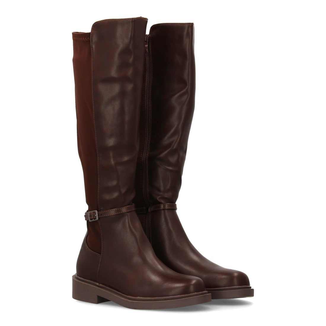 Elegante braune Stiefel mit Absatz