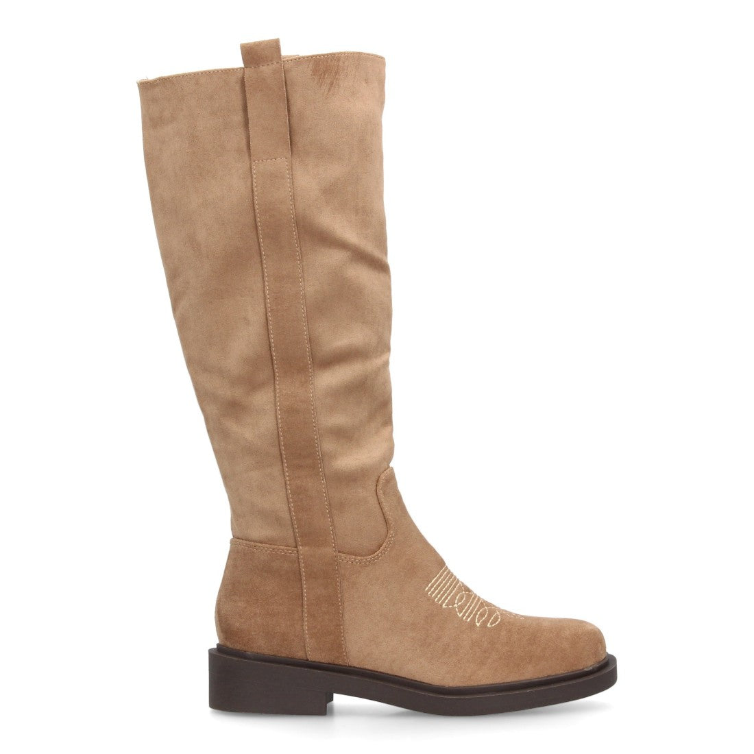 Elegante Stiefeletten Apricot mit Absatz