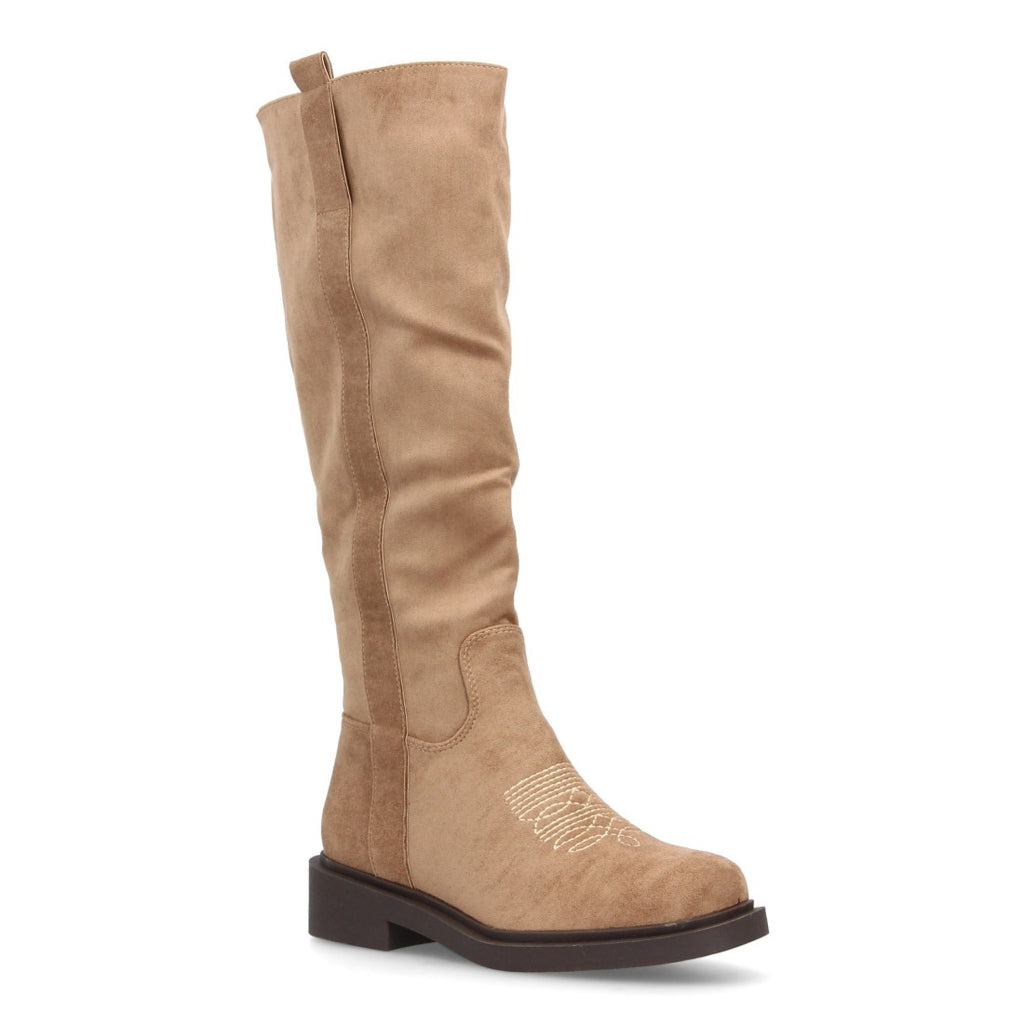 Elegante Stiefeletten Apricot mit Absatz