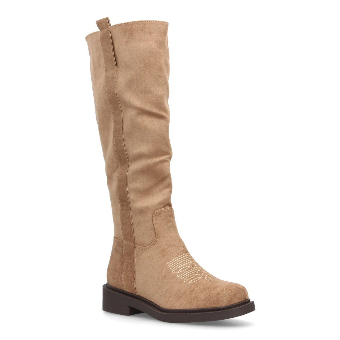Elegante Stiefeletten Apricot mit Absatz