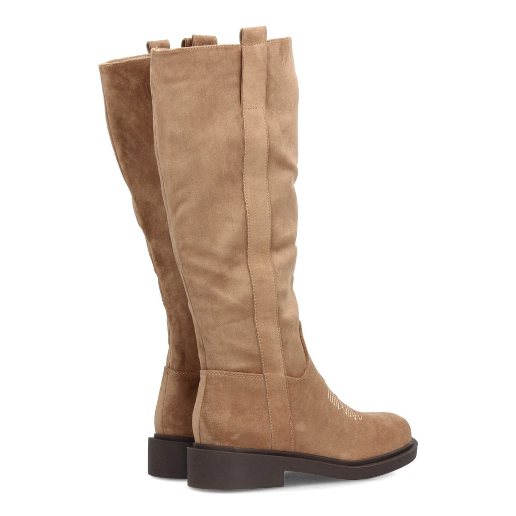Elegante Stiefeletten Apricot mit Absatz