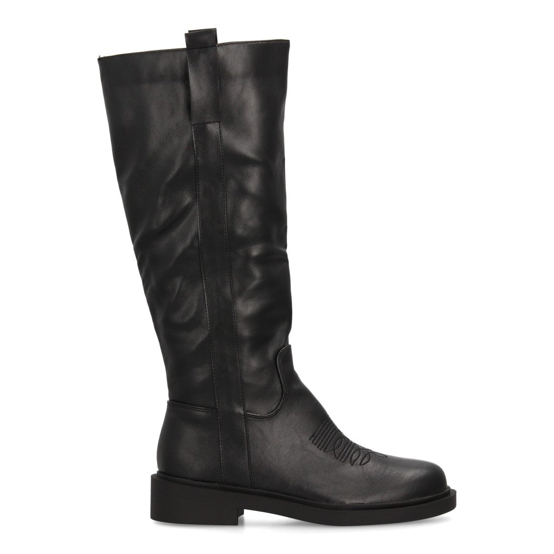 Elegante schwarze Stiefel mit Absatz