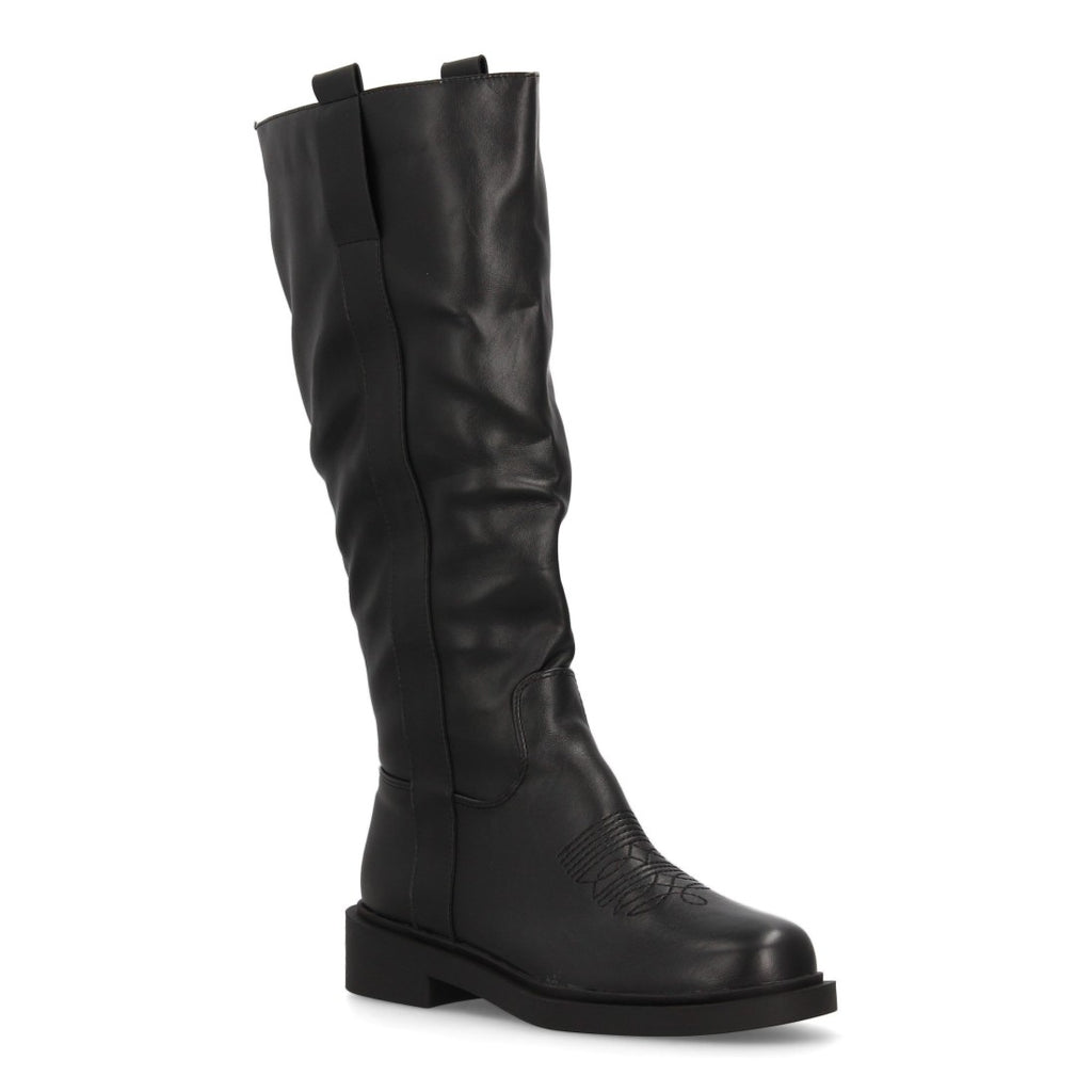 Elegante schwarze Stiefel mit Absatz
