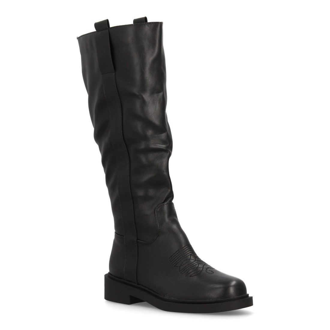 Elegante schwarze Stiefel mit Absatz