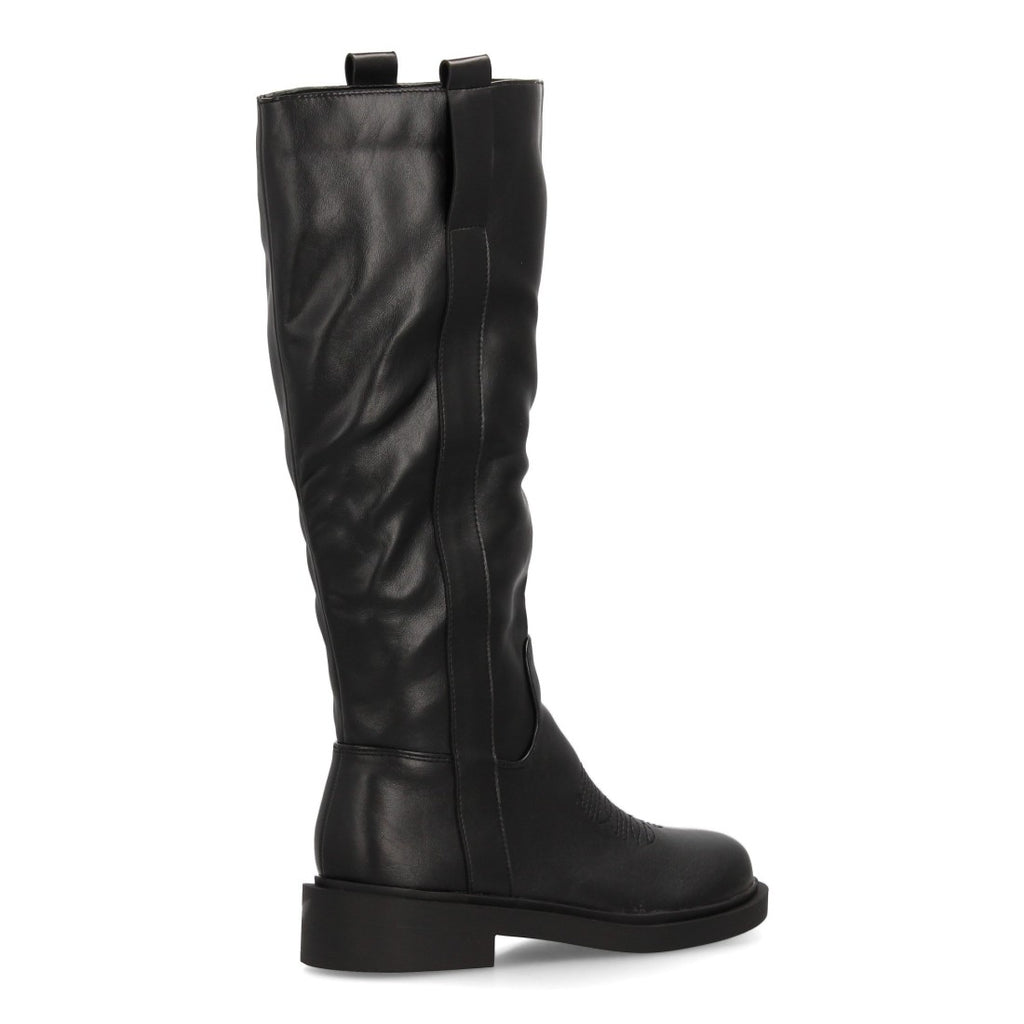 Elegante schwarze Stiefel mit Absatz