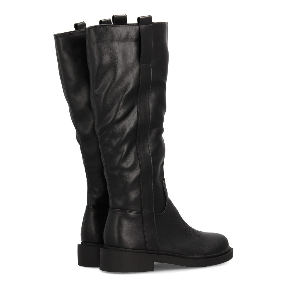Elegante schwarze Stiefel mit Absatz