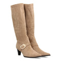 Bequeme khakifarbene Stiefel im urbanen Stil