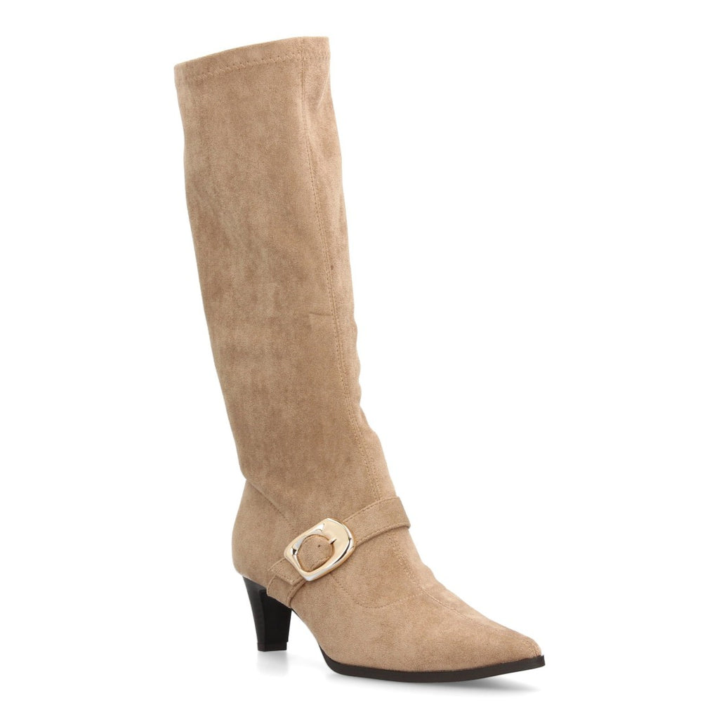 Bequeme khakifarbene Stiefel im urbanen Stil