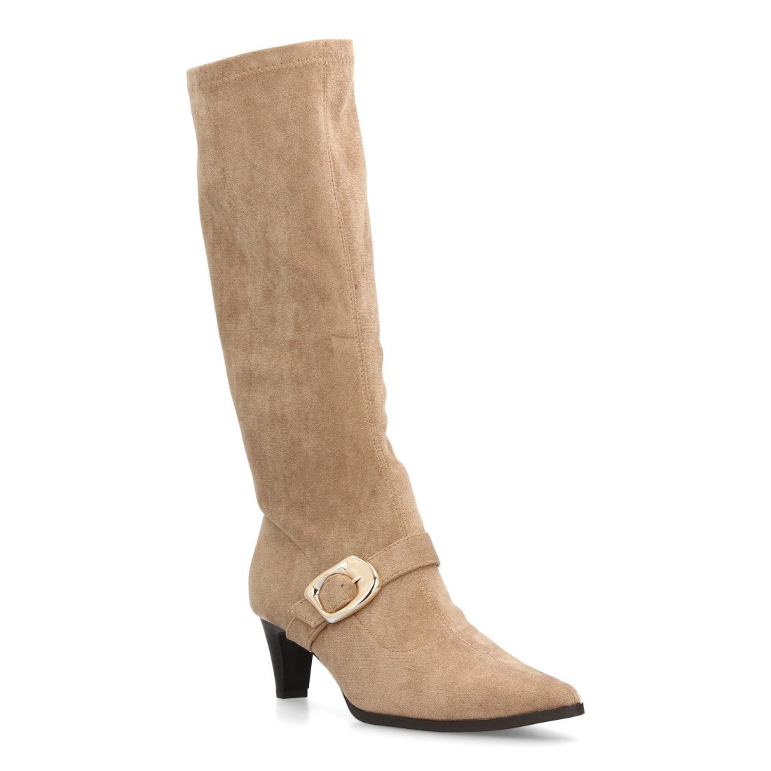 Bequeme khakifarbene Stiefel im urbanen Stil