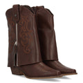 Elegante braune Stiefel mit Absatz