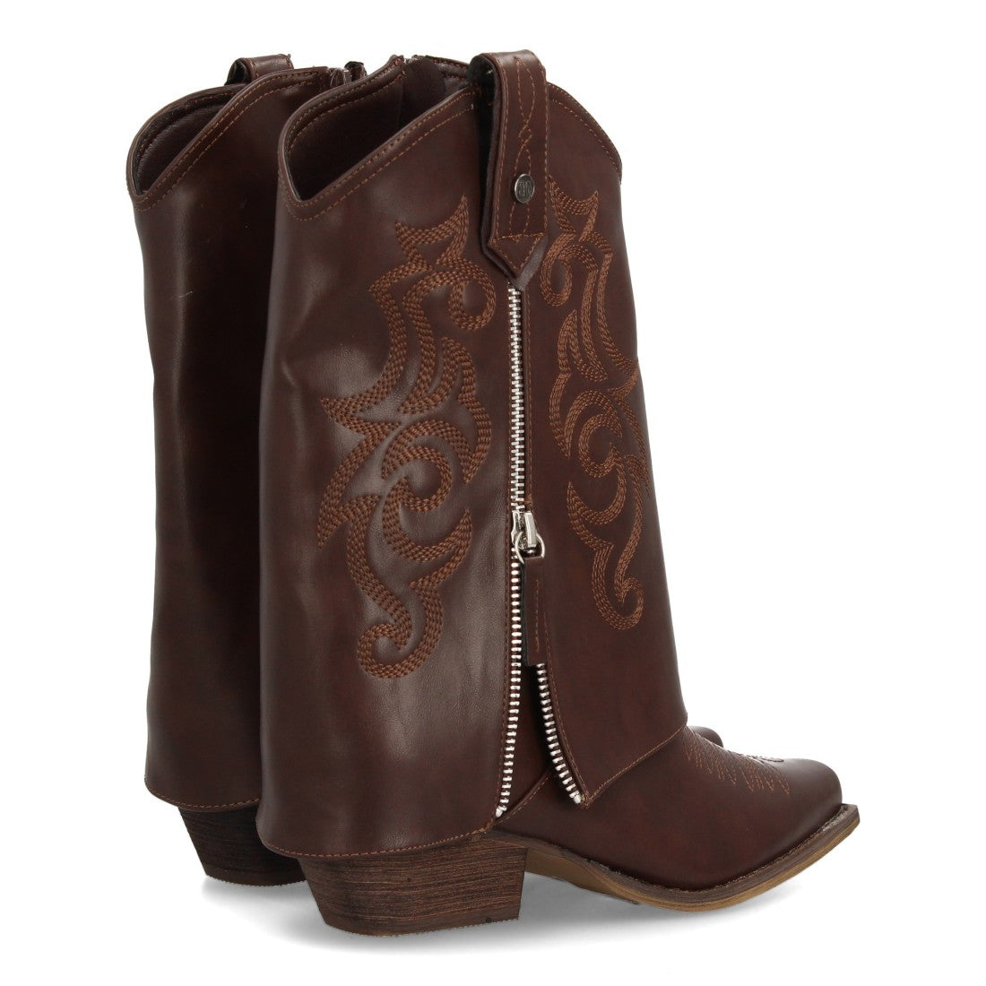 Elegante braune Stiefel mit Absatz