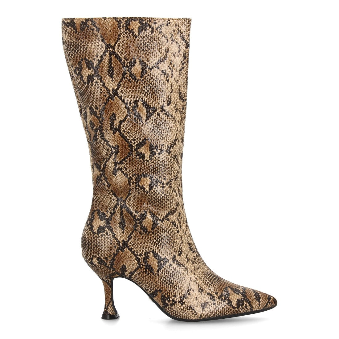 Botas Animal Print Kaki Elegantes con Tacón