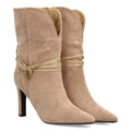 Botas Beige Elegantes con Tacón
