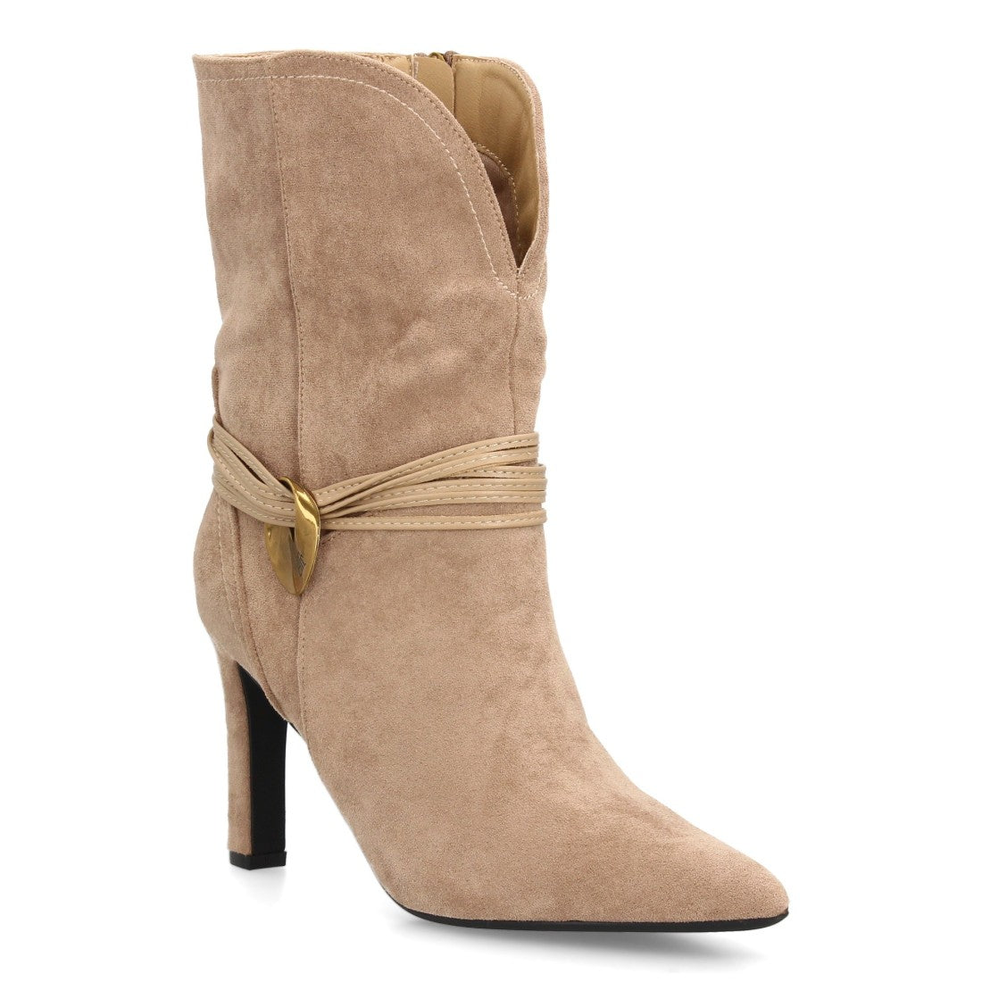 Botas Beige Elegantes con Tacón