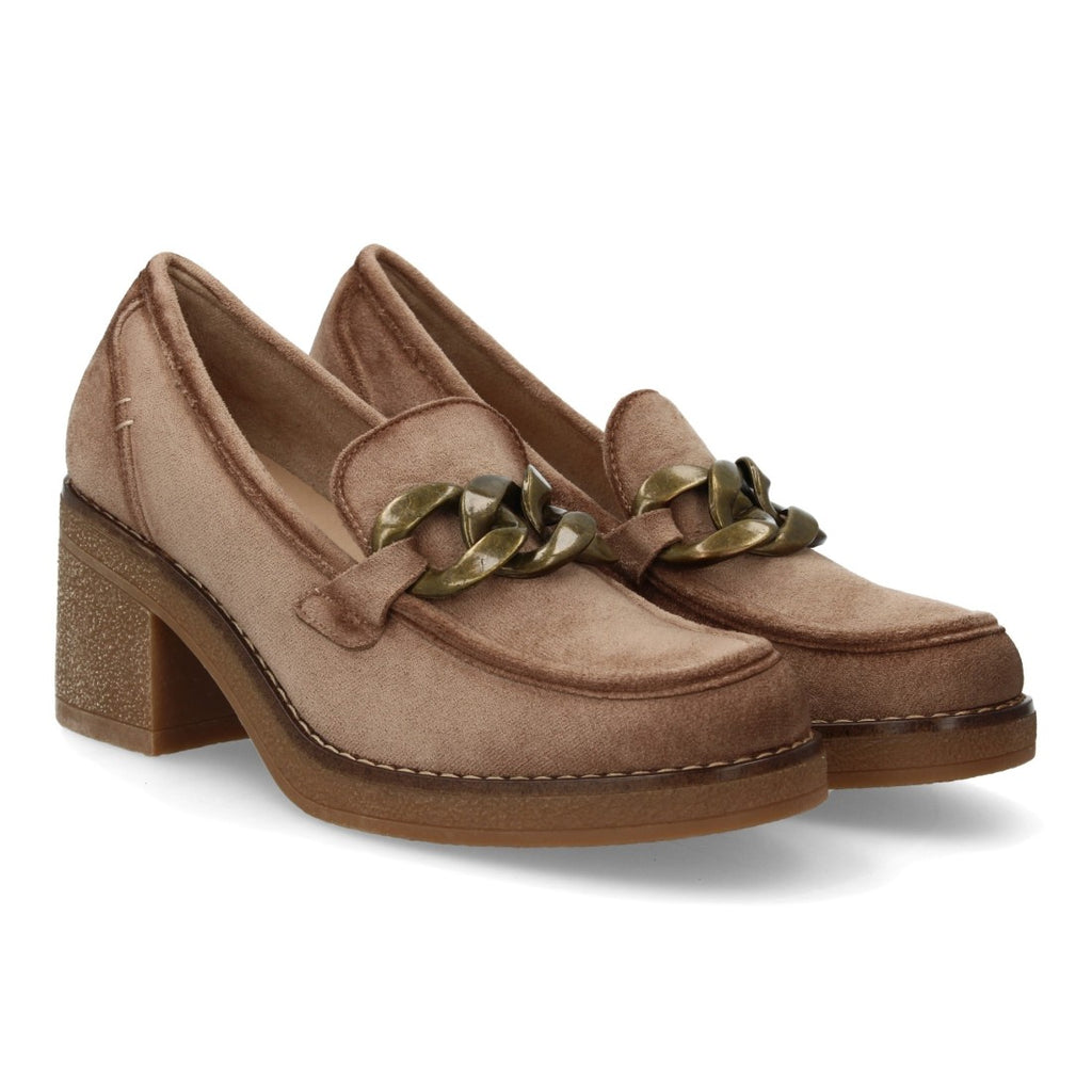 Zapatos de Tacón Beige Elegantes Cómodos Mujer