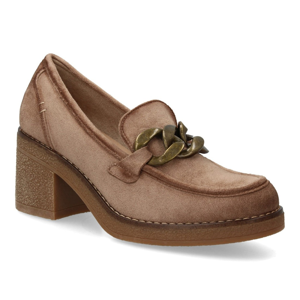 Zapatos de Tacón Beige Elegantes Cómodos Mujer