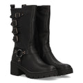 Botas Militares Caña Alta con Hebillas - Negro