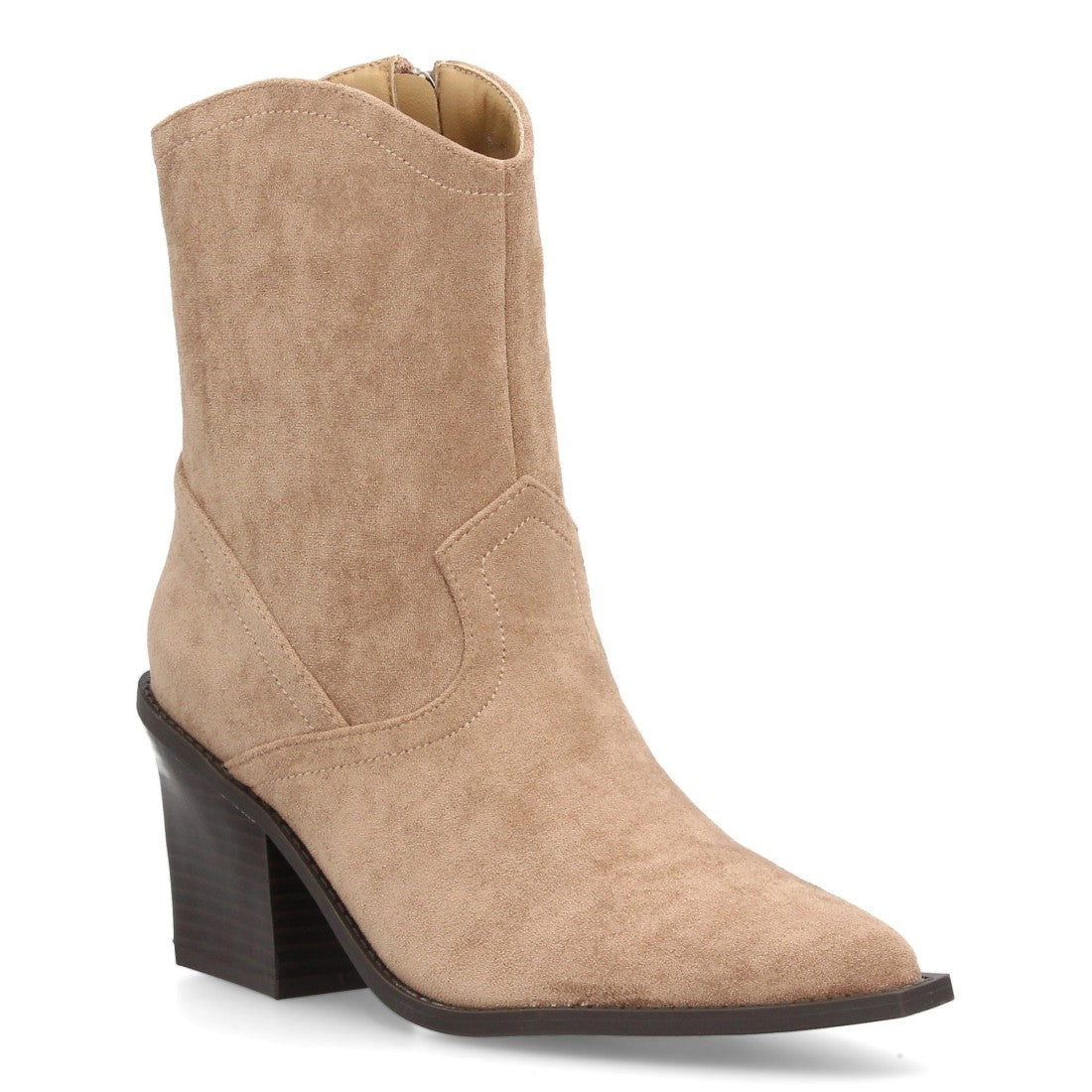 Botas Beige Elegantes con Tacón