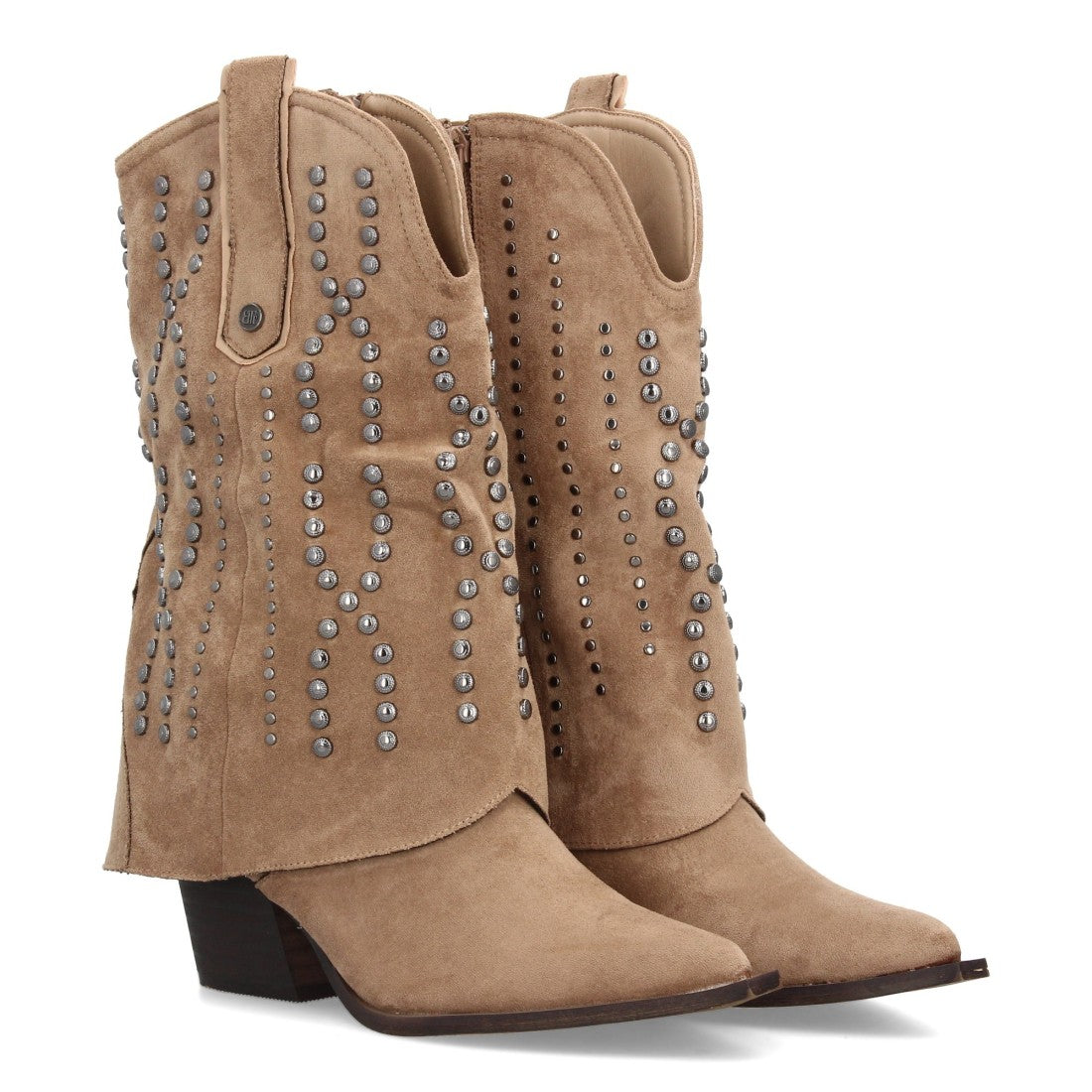 Elegante beige hochhackige Stiefel