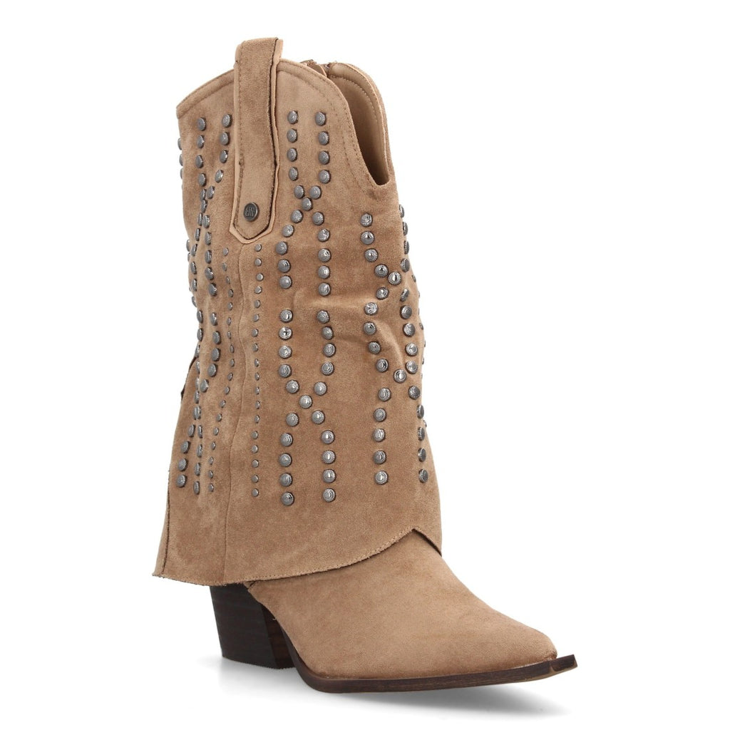 Elegante beige hochhackige Stiefel