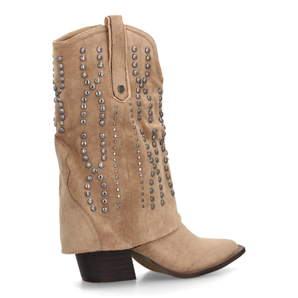 Elegante beige hochhackige Stiefel