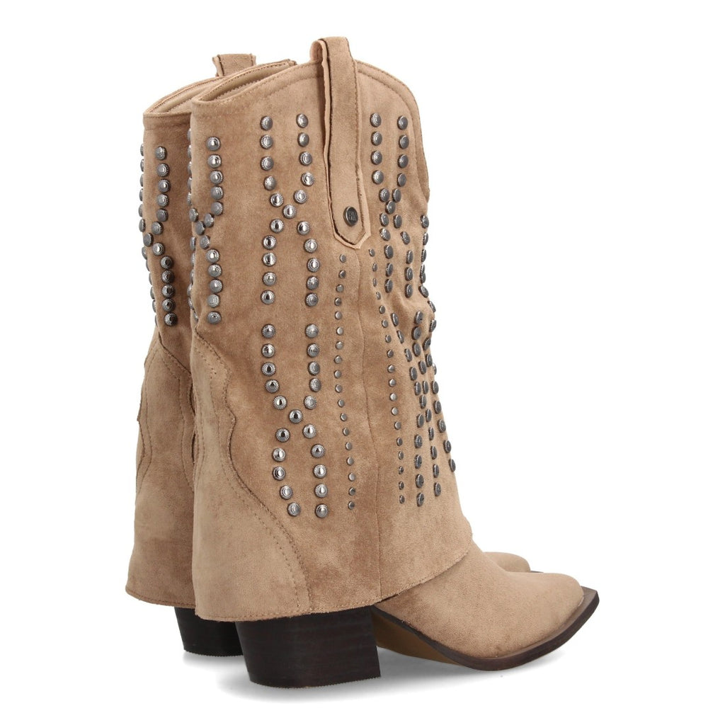 Elegante beige hochhackige Stiefel