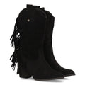 Elegante schwarze Overknee-Stiefel mit Absatz