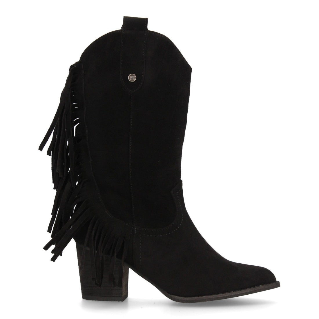 Elegante schwarze Overknee-Stiefel mit Absatz