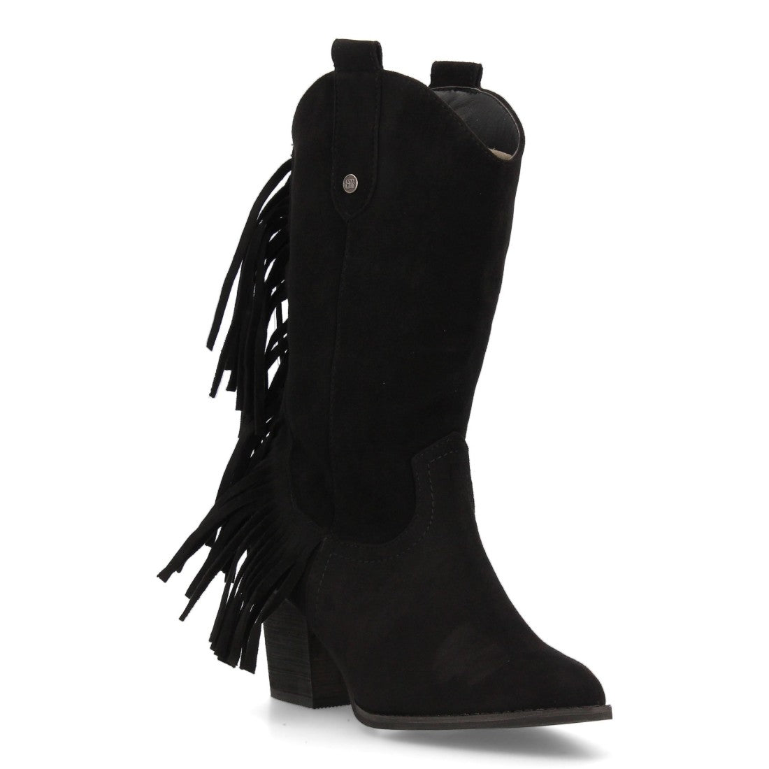 Elegante schwarze Overknee-Stiefel mit Absatz