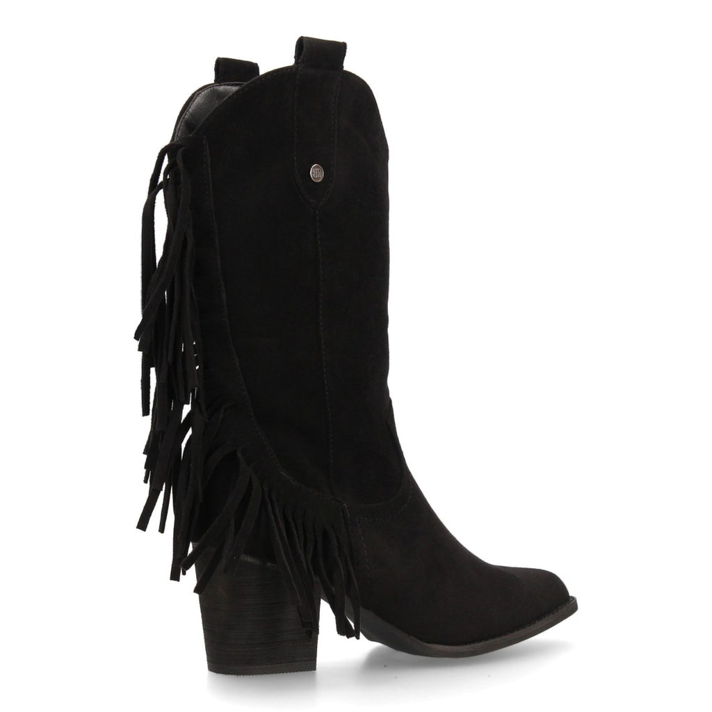Elegante schwarze Overknee-Stiefel mit Absatz