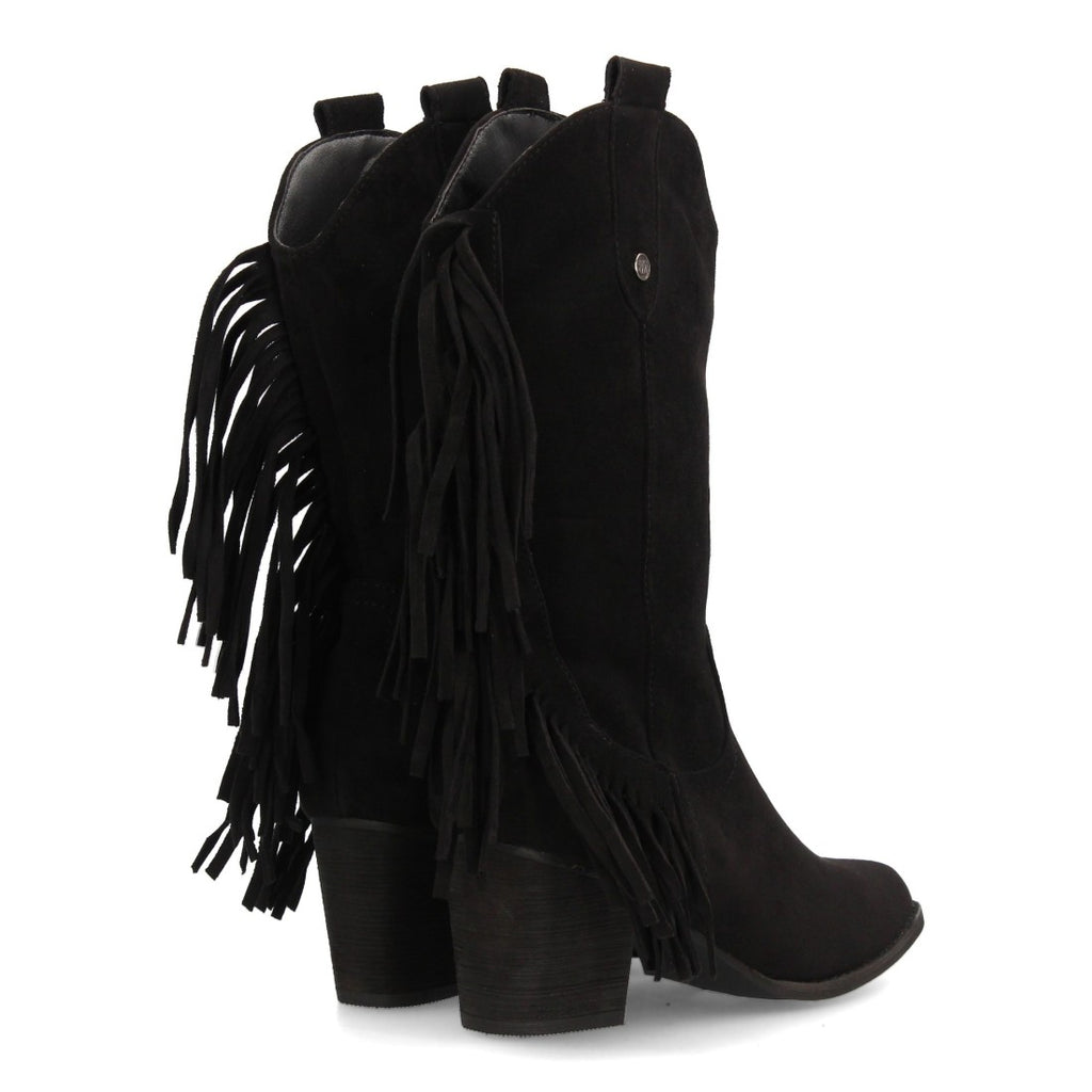 Elegante schwarze Overknee-Stiefel mit Absatz