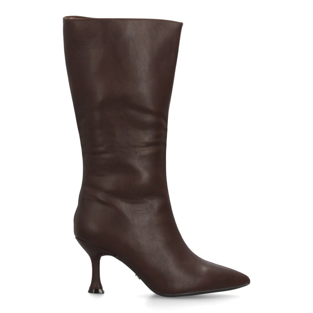 Botas Altas Marrones con Tacón Kitten y Punta Fina