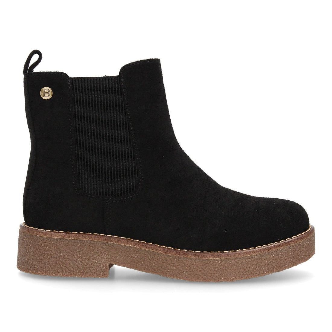 Botines Chelsea Negro con Elásticos Laterales y Cremallera