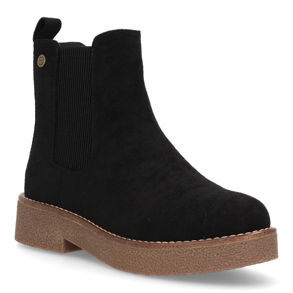 Botines Chelsea Negro con Elásticos Laterales y Cremallera