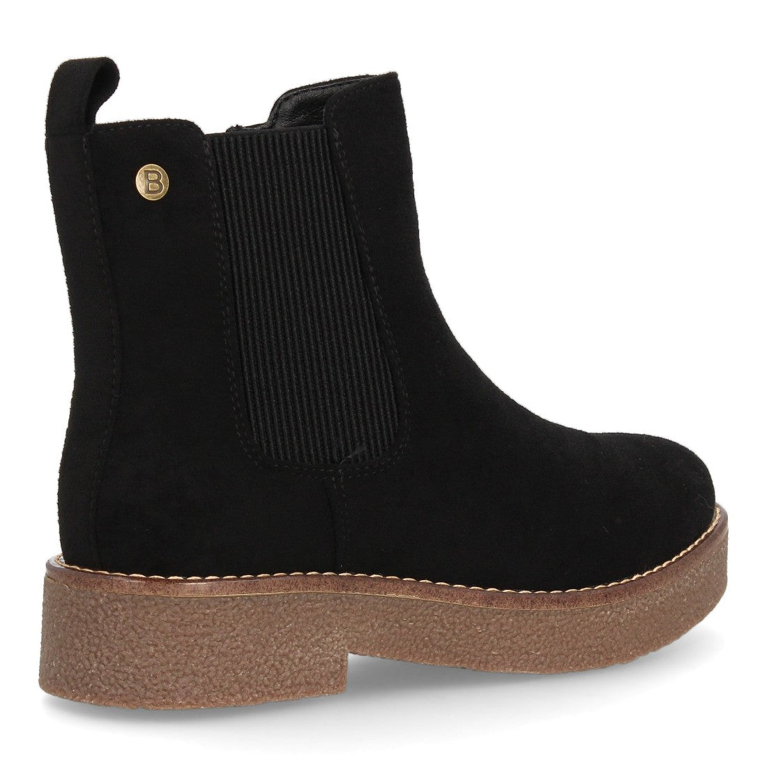 Botines Chelsea Negro con Elásticos Laterales y Cremallera