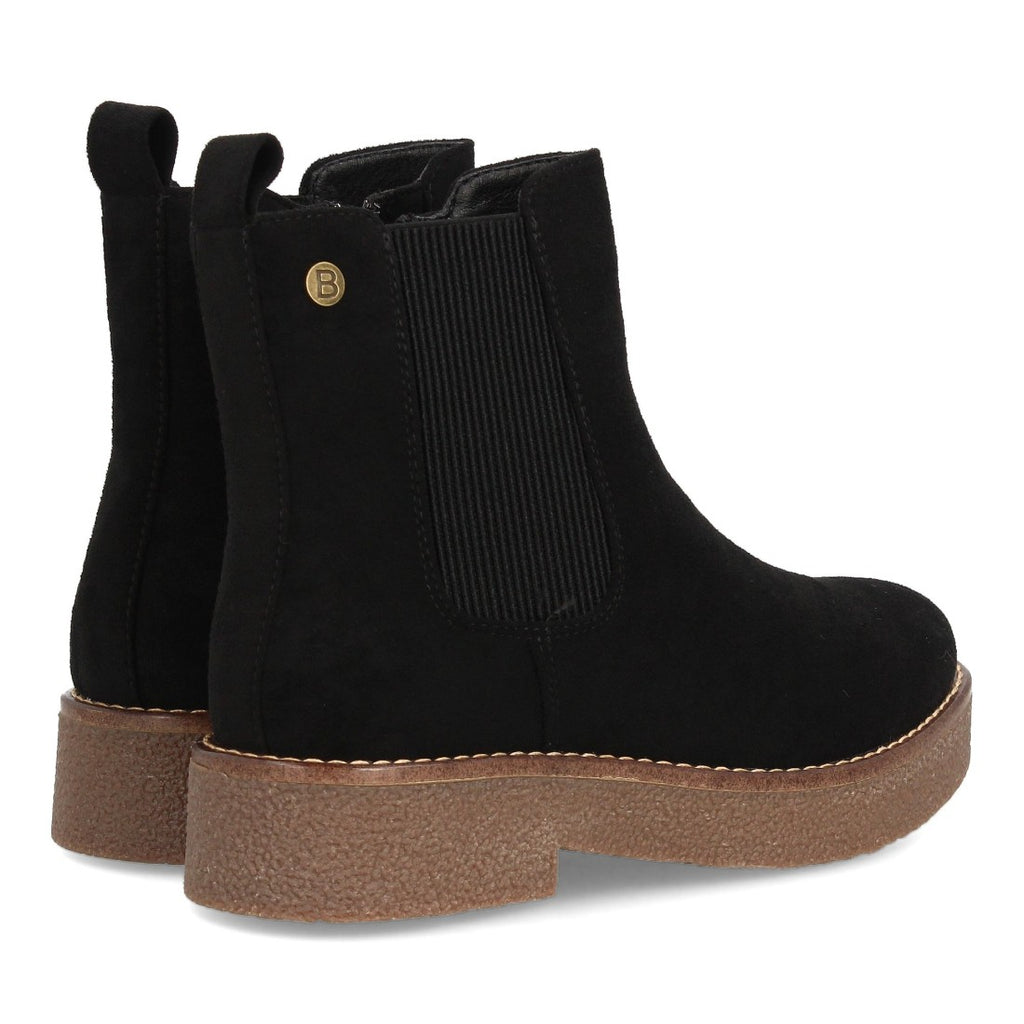 Botines Chelsea Negro con Elásticos Laterales y Cremallera