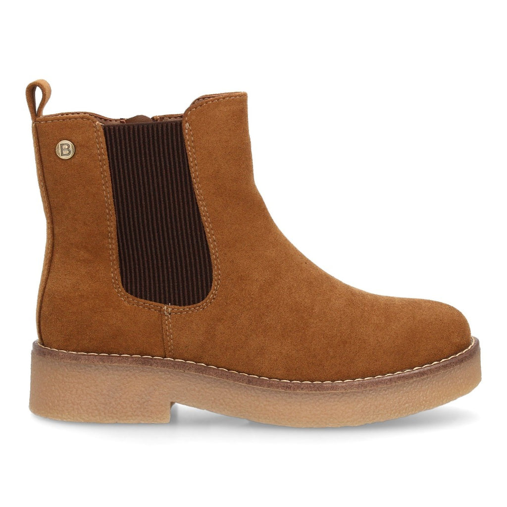 Botines Chelsea Camel con Elásticos Laterales y Cremallera