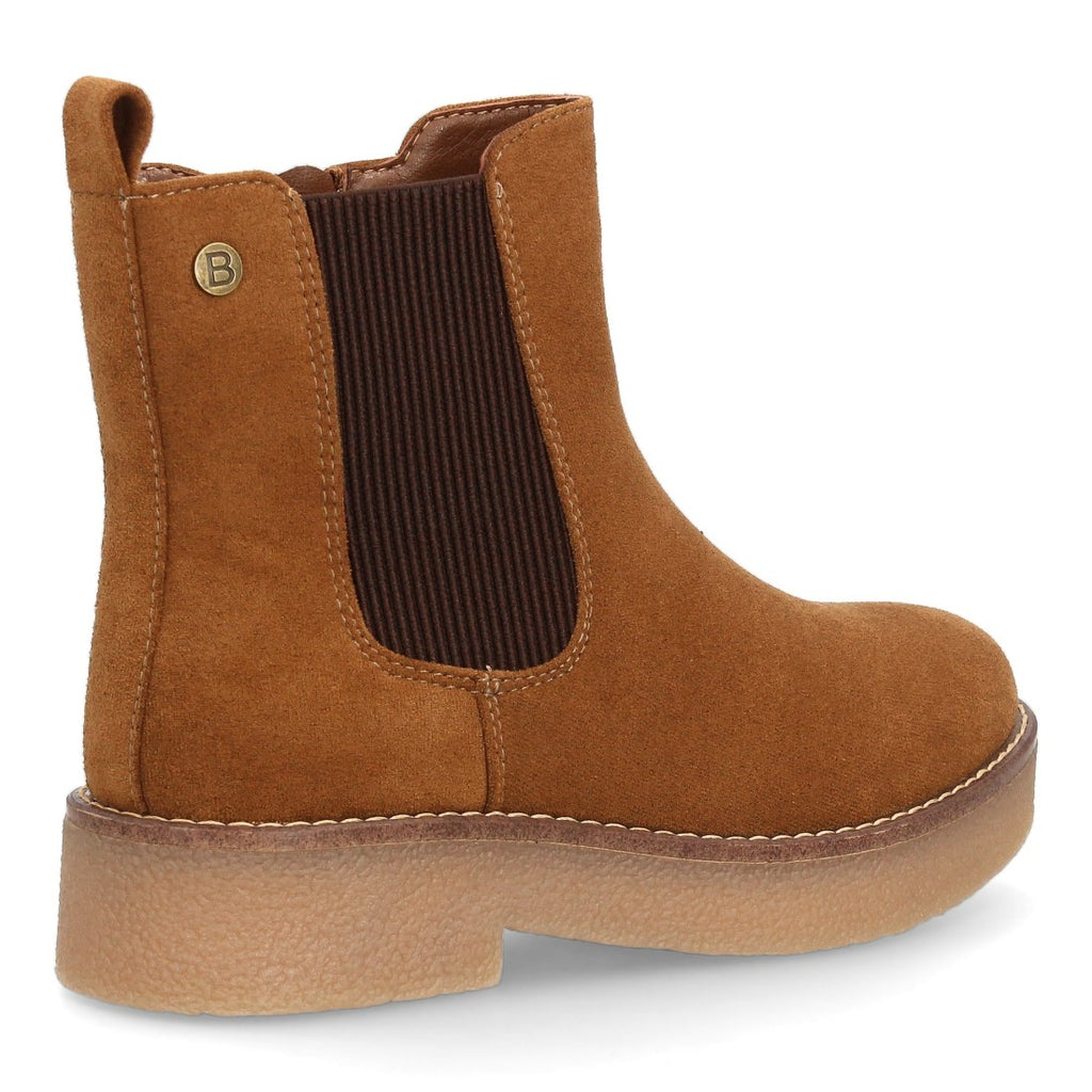 Botines Chelsea Camel con Elásticos Laterales y Cremallera