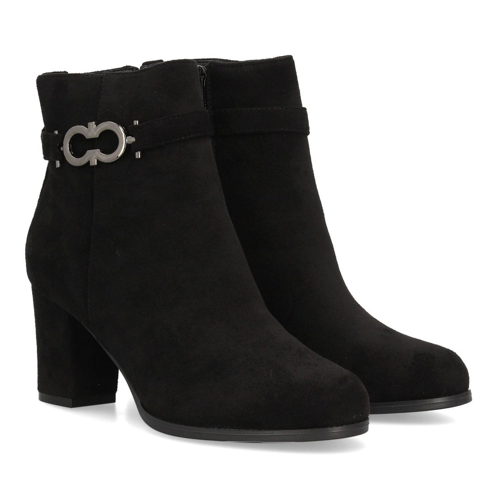 Elegante schwarze Stiefeletten mit Absatz