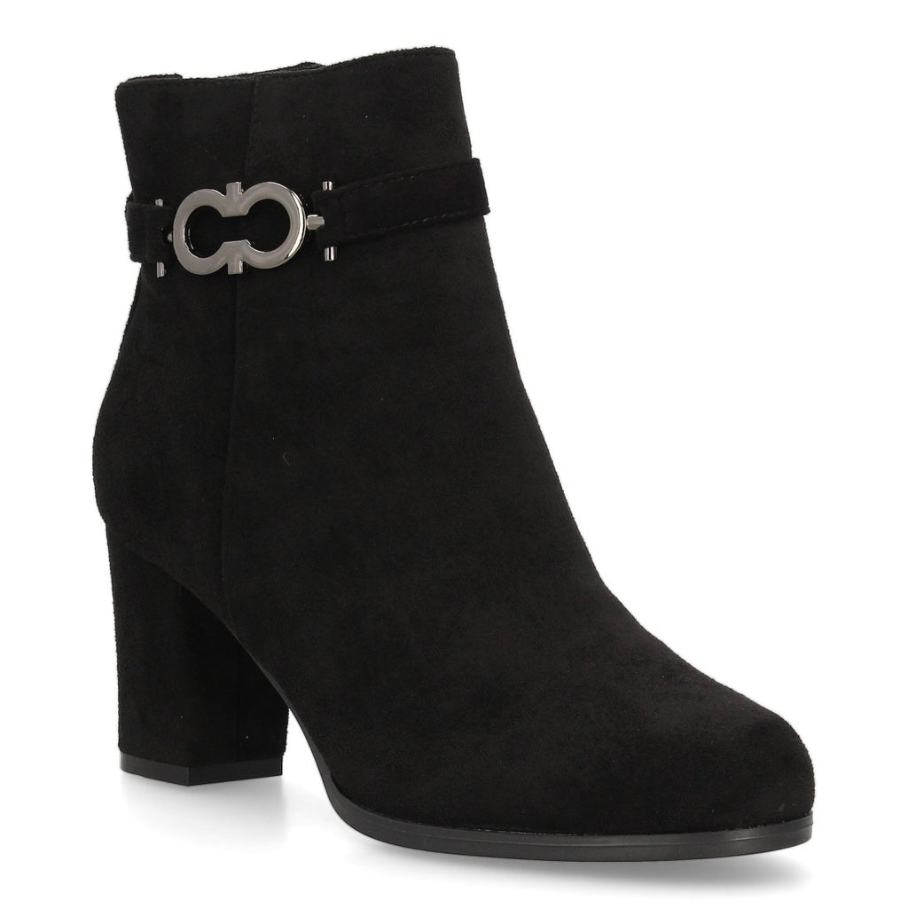 Elegante schwarze Stiefeletten mit Absatz