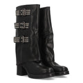 Elegante schwarze Stiefel mit Absatz
