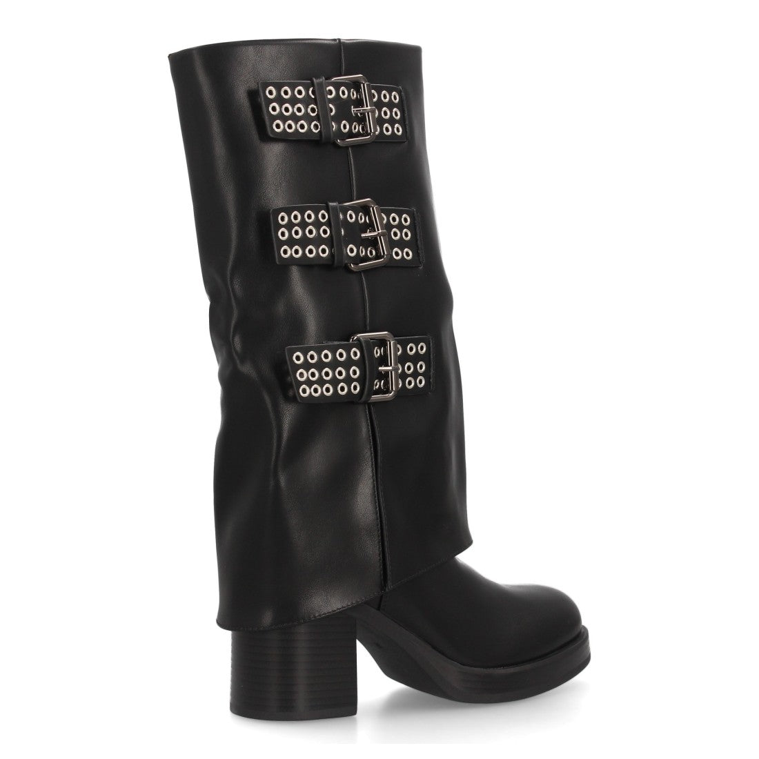 Elegante schwarze Stiefel mit Absatz