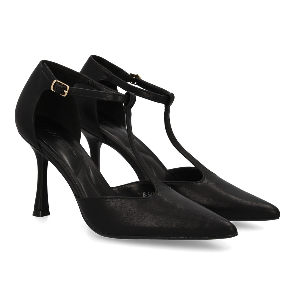 Zapatos de Tacón Negro Esenciales Mujer