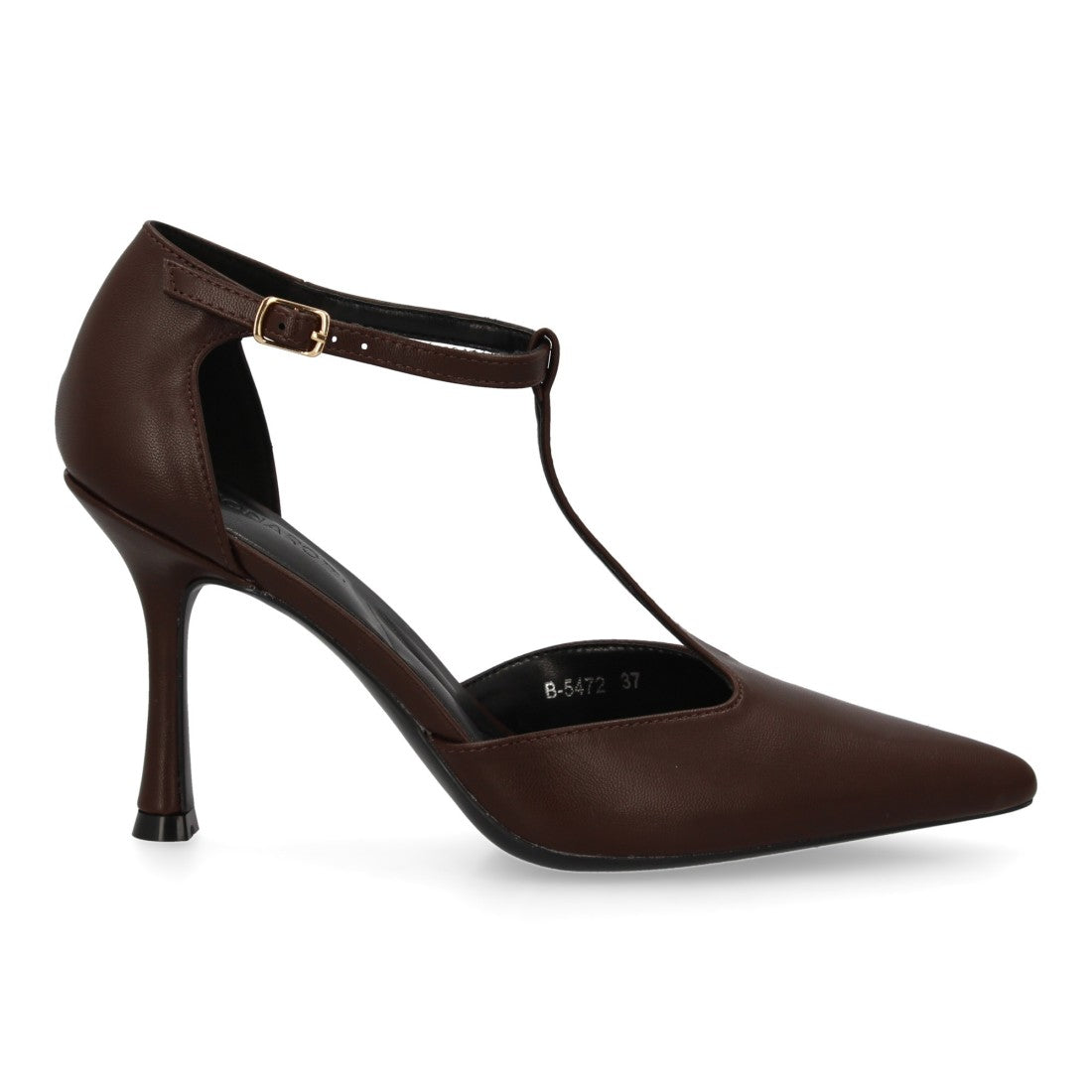 Zapatos de Tacón Marrón Versátiles Mujer