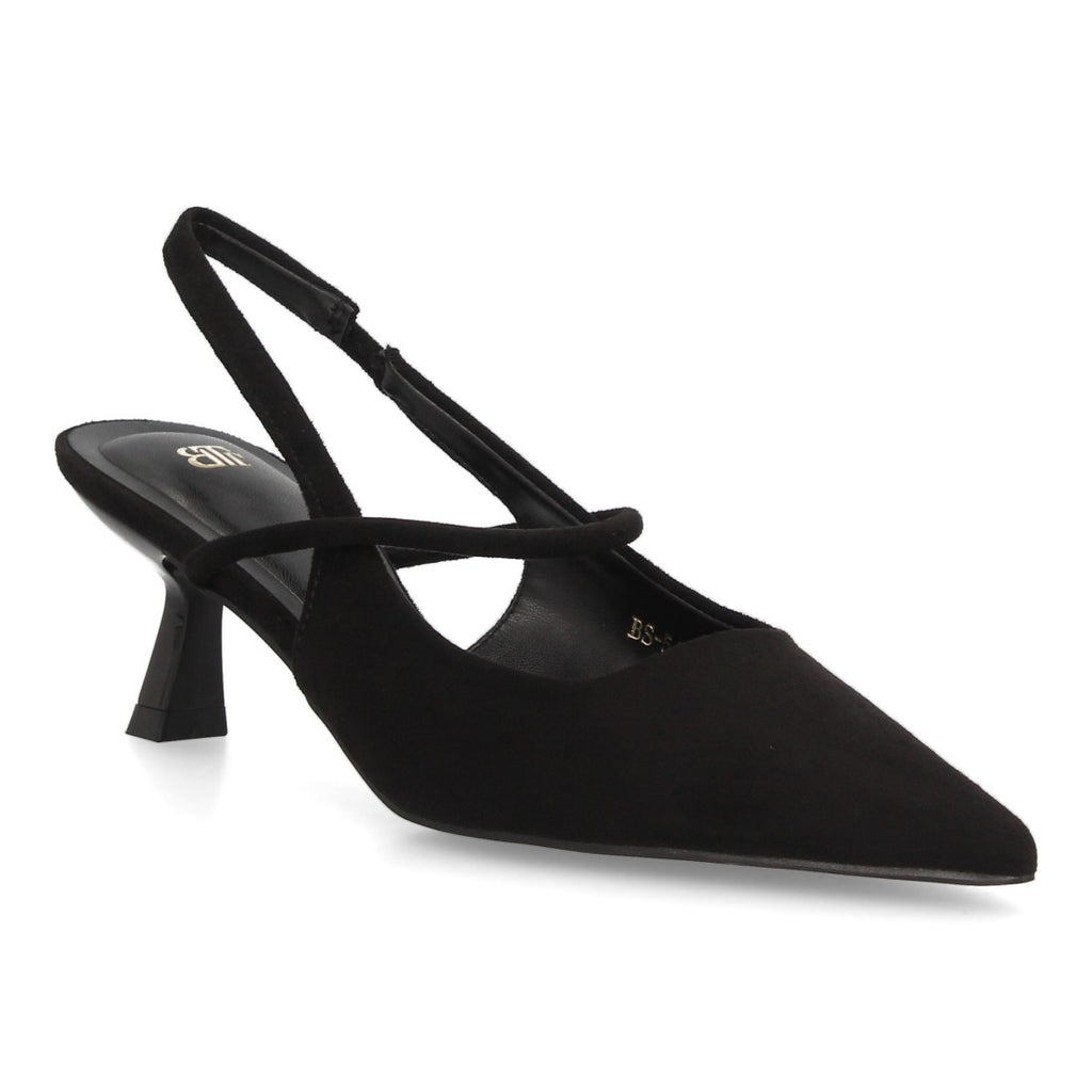 Zapatos de Tacón Negro Básicos Mujer