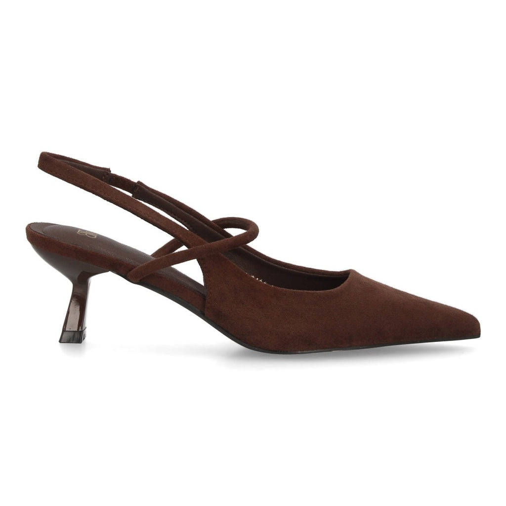 Zapatos de Tacón Marrón Elegantes Mujer