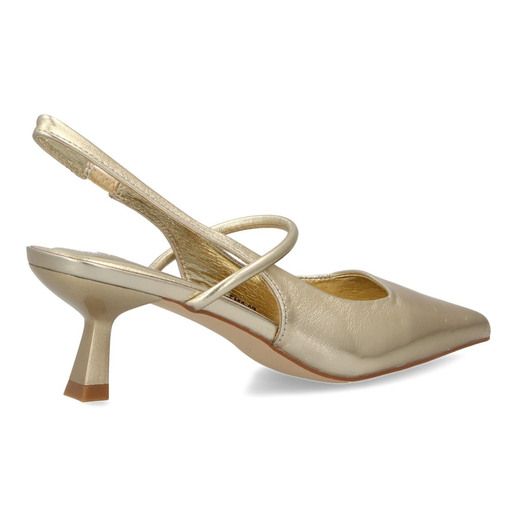 Zapatos de Tacón Oro Glamurosos Mujer